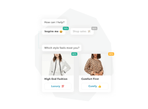 Guided shopping chatbot for eCommerce example