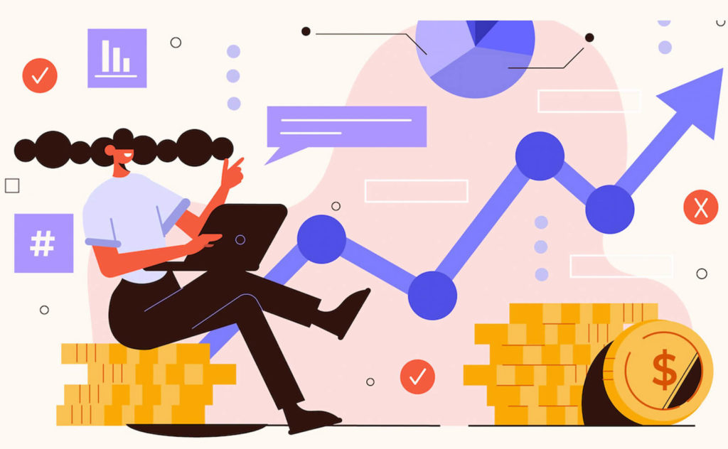 Brand marketing vector cartoon