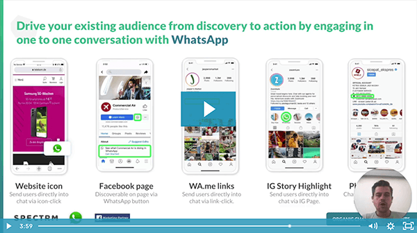 whatsapp for business spectrm academy video lesson thumbnail