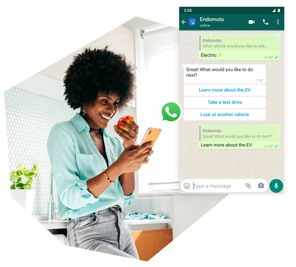 whatsapp mockup automotive