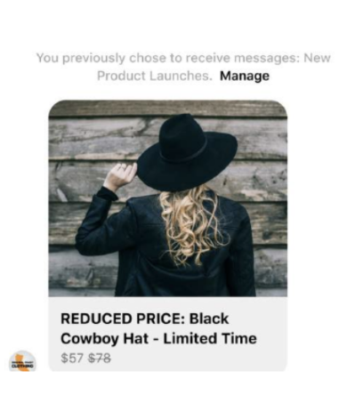 recurring notifications on messenger product alerts